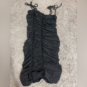 Black Glittery Bodycon Dress